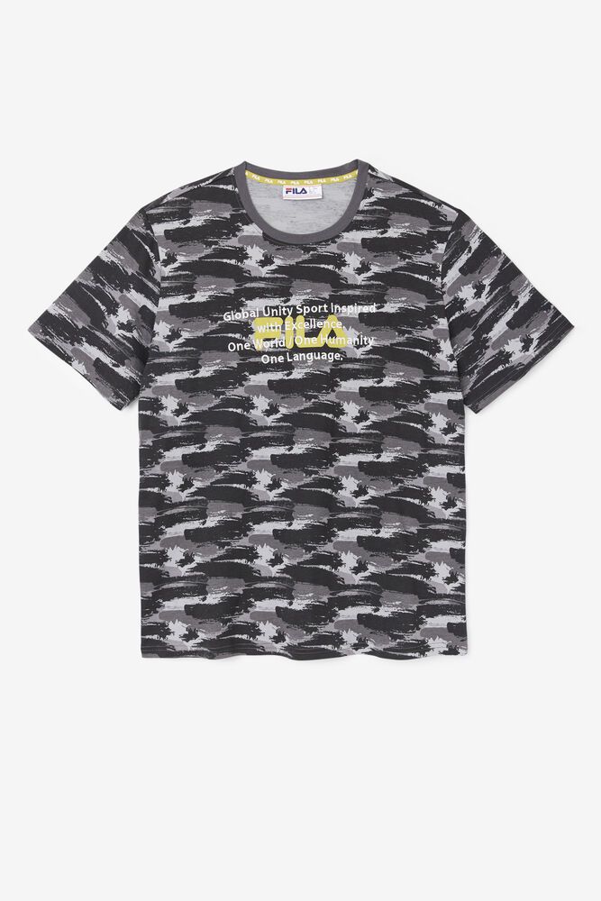 Fila Pepacton T-Shirt Black - Mens - 01985IUNQ